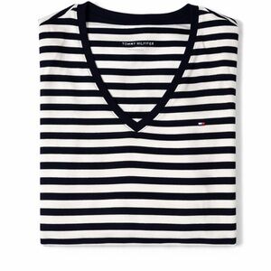 Black Tommy Hilfiger Striped Tee